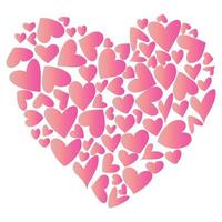 cuore, simbolo di amore e San Valentino giorno. rosa cuore icona isolato. vettore illustrazione.