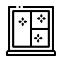 antiurto bicchiere nel finestra icona vettore schema illustrazione