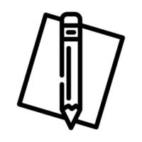 matita Stazionario linea icona vettore illustrazione