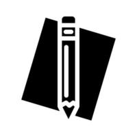 matita Stazionario glifo icona vettore illustrazione