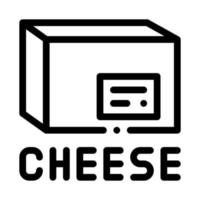 formaggio bar icona vettore schema illustrazione
