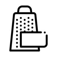 grattugiare formaggio icona vettore schema illustrazione