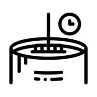 formaggio fusione tempo icona vettore schema illustrazione