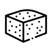pezzo di blu formaggio icona vettore schema illustrazione
