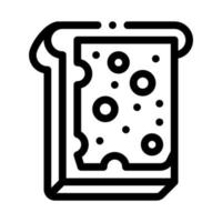 formaggio Sandwich icona vettore schema illustrazione