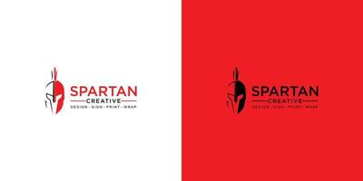 modello di progettazione dell'icona logo spartano vettore