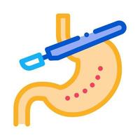 campionamento particella di stomaco icona vettore schema illustrazione