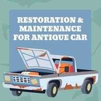 restauro e Manutenzione per antico vecchio macchine vettore
