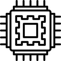 linea icona per semiconduttore vettore