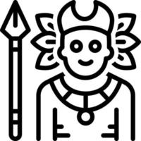 linea icona per tribù vettore
