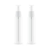 3d trasparente spray bottiglie. vettore modello per medico, pubblicità, chimico e cosmetico uso