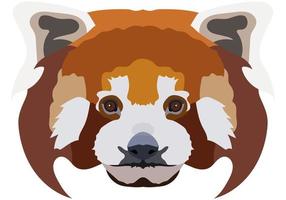 poco di panda viso. vettore illustrazione di un' rosso panda. isolato su bianca sfondo.