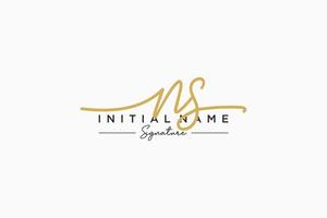 iniziale ns firma logo modello vettore. mano disegnato calligrafia lettering vettore illustrazione.