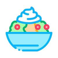 Maionese insalata icona vettore schema illustrazione