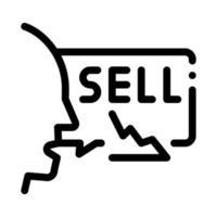 persona venditore icona vettore schema illustrazione