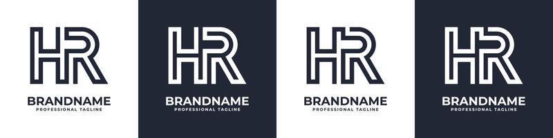 lettera hr o rh globale tecnologia monogramma logo, adatto per qualunque attività commerciale con hr o rh iniziali. vettore