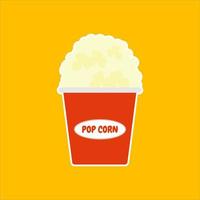 Popcorn piatto design vettore illustrazione