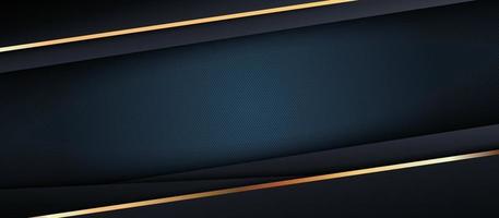 astratto lusso buio blu sfondo con d'oro Linee . lusso e elegante design. vettore illustrazione