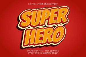 super eroe modificabile testo effetto vettore