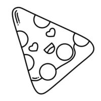 cartone animato Pizza immagini per colorazione libro vettore