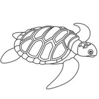tartaruga vettore Immagine per colorazione libro