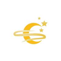 Luna ilustration logo vettore