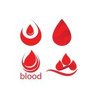 logo dell'illustrazione del sangue vettore