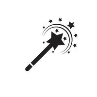 logo del bastone magico vettore