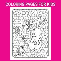 Stampa In piedi bicchiere colorazione pagine per bambini, Pasqua colorazione pagine immagine no 8 vettore