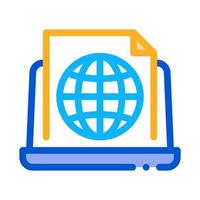 globale ricerca motore ottimizzazione documento icona vettore schema illustrazione