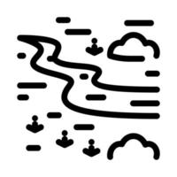 zigzag fluente fiume icona vettore schema illustrazione