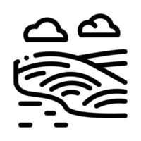 rastrellamento attuale fiume icona vettore schema illustrazione