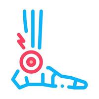 reumatoide artrite di piede icona vettore schema illustrazione
