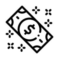 i soldi banconota icona vettore schema illustrazione