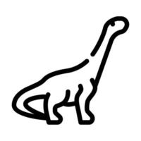 antartosauro Apatosaurus argentinosaurus dinosauro linea icona vettore illustrazione