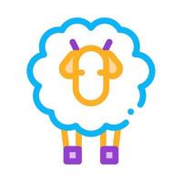 di lana pecora agnello animale icona schema illustrazione vettore
