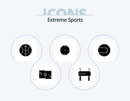 sport glifo icona imballare 5 icona design. . obiettivo. sport vettore