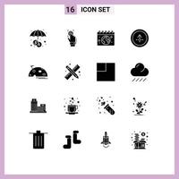 16 creativo icone moderno segni e simboli di ui direzione lettura cerchio giorno modificabile vettore design elementi