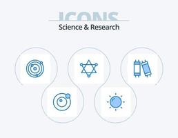 scienza blu icona imballare 5 icona design. . figura. . lampada vettore