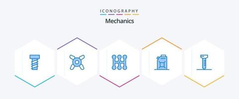 meccanica 25 blu icona imballare Compreso . carburante. vettore