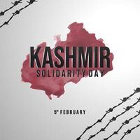 kashmir solidarietà giorno. 5 ° febbraio vettore