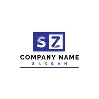 sz lettera logo design vettore