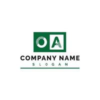 oa lettera logo design vettore
