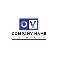 ov lettera logo design vettore