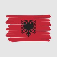 pennello bandiera albania vettore