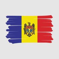 pennello bandiera moldova vettore
