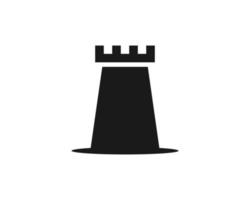 castello Torre icona su bianca sfondo. castello logo modello, icona, simbolo vettore