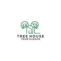 albero Casa logo design vettore templet