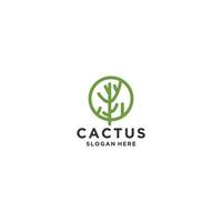 cactus logo vettore icona design modello