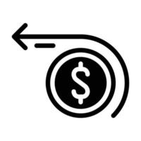 i soldi acquisto glifo icona vettore nero illustrazione